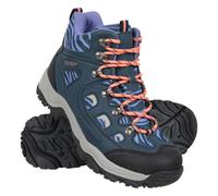Mountain Warehouse Women's Adventurer Leopard Print Faux Suede Waterproof Walking Boots - Navy - 9 UK - Navy