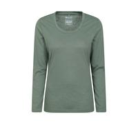 Mountain Warehouse Women's Agra Slub Long-Sleeved Top - Khaki Green - 16 UK - Khaki Green