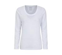 Mountain Warehouse Women's Agra Slub Long-Sleeved Top - White - 20 UK - White