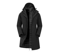 Mountain Warehouse Womens Alaskan Long 3 In 1 Jacket - Jet Black - Jet Black - 14 UK - 100% Polyester