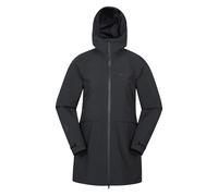 Mountain Warehouse Womens April Longline Waterproof Jacket - Black - 16 UK - Black - 100% Polyester