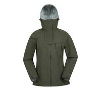 Mountain Warehouse Womens Arlberg 2.5 Layer Waterproof Jacket - Dark Khaki - 18 UK - Dark Khaki - 100% Mixed