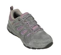 Mountain Warehouse Womens Aspect Leather IsoGrip Shoes - Grey/Pink - 7 UK - Grey/Pink - 100% Mixed