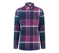 Mountain Warehouse Womens Balsam Brushed Flannel Longline Shirt - Purple - 12 UK - Purple - 100% Cotton