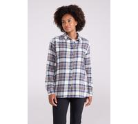 Mountain Warehouse Balsam Womens Brushed Flannel Shirt - Blue - Blue - Size: 16