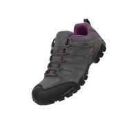 Mountain Warehouse Women's Belfour Suede Waterproof Walking Shoes - Grey - 9 UK - Grey - 60% Suede/20% Mesh/10% Rubber/10% EVA