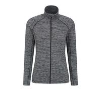 Mountain Warehouse Womens Bend & Stretch Full Zip Midlayer - Black - 10 UK - Black - 92% Polyester/8% Elastane
