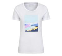 Mountain Warehouse Womens Bournemouth Scenery T-Shirt - White - 10 UK - White - 100% Mixed