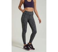 Mountain Warehouse Women's Breathe & Balance High Waist Leggings - Black - 10 UK - Black - 89% Polyester/11% Elastane