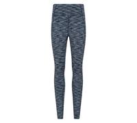 Mountain Warehouse Women's Breathe & Balance High Waist Leggings - Dark Blue - 12 UK - Dark Blue - 89% Polyester/11% Elastane