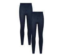 Mountain Warehouse Womens Brushed Isotherm Thermal Leggings (Pack of 2) - Navy - Navy - L - 96% Polyester/4% Elastane