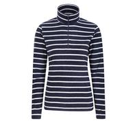 Mountain Warehouse Womens Camber Striped Half Zip Fleece Top - Navy - S - Navy - 100% Polyester