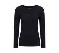 Mountain Warehouse Womens Carmel Ribbed Seamless Thermal Top - Black - Black - L