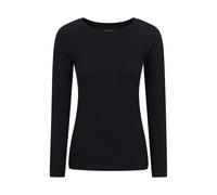 Mountain Warehouse Womens Carmel Ribbed Seamless Thermal Top - Black - Black - S
