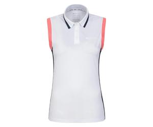 Mountain Warehouse Womens Classic Polo Neck Golf Vest Top - White - 28 UK - White - 100% Polyester