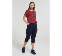 Mountain Warehouse Coastal Womens Stretch Capris - Breathable, Lightweight Bottoms with Fast Drying Fabric & Lots of Pockets - Best for Spring Summer, & Outdoors Navy Women's Size 6