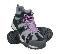 Mountain Warehouse Womens Direction II Leather Waterproof Wide Walking Boots - Grey - 4 UK - Grey