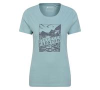 Mountain Warehouse Womens Discover Padstow Printed T-Shirt - Blue - 12 UK - Blue - 100% Cotton
