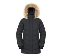 Mountain Warehouse Isla II Womens Long Down Jacket - Black - Black - Size: 10