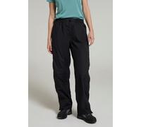 Mountain Warehouse Downpour Womens Waterproof Trousers - Bottoms with Taped Seams Rain Pants, Ankle Zip, Elastic Waistband, Easy to Pack - Spring Summer Travelling Black (Regular) Women's Size 8