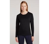 Mountain Warehouse IsoCool Dynamic Womens Top - Comfortable Ladies Tshirt, Long Sleeve Top, Lightweight, Fast Dry, Breathable - for Spring Summer & Travelling Black Women's Size 18