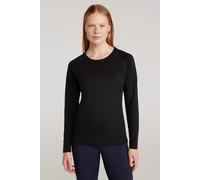 Mountain Warehouse IsoCool Dynamic Womens Top - Comfortable Ladies Tshirt, Long Sleeve Top, Lightweight, Fast Dry, Breathable - for Spring Summer & Travelling Black Women's Size 10
