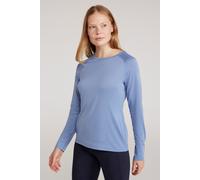 Mountain Warehouse IsoCool Dynamic Womens Top - Comfortable Ladies Tshirt, Long Sleeve Top, Lightweight, Fast Dry, Breathable - for Spring Summer, & Travelling Petrol Women's Size 16