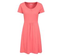 Mountain Warehouse Womens Essentials Lora Plain Skater Dress - Coral - Coral - 12 UK - 100% Cotton