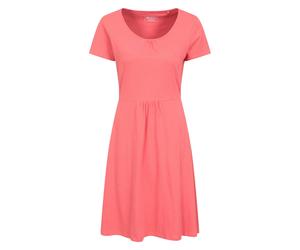 Mountain Warehouse Womens Essentials Lora Plain Skater Dress - Coral - Coral - 16 UK - 100% Cotton