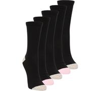 Mountain Warehouse Womens Everyday Mid-Calf Socks with Odour Control 5-Pack - Black - Black - Size: 4-7