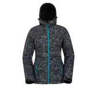 Mountain Warehouse Womens Exodus Animal Print Water Resistant Soft Shell Jacket - Black - 6 UK - Black