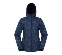Mountain Warehouse Womens Exodus Giraffe Print Water Resistant Soft Shell Jacket - Dark Blue - 8 UK - Dark Blue