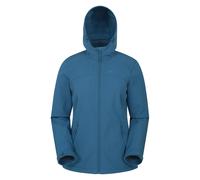 Mountain Warehouse Women's Exodus Water Resistant Soft Shell Jacket - Blue - 10 UK - Blue - 95% Polyester/5% Elastane