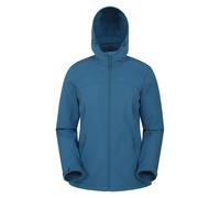 Mountain Warehouse Women's Exodus Water Resistant Soft Shell Jacket - Blue - 12 UK - Blue - 95% Polyester/5% Elastane