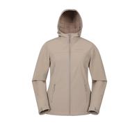 Mountain Warehouse Womens Exodus Water Resistant Soft Shell Jacket - Dark Beige - 14 UK - Dark Beige - 95% Polyester/5% Elastane
