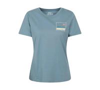 Mountain Warehouse Womens Explore The Mountains Printed T-Shirt - Blue - Blue - 8 UK - 100% Cotton