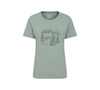 Mountain Warehouse Women's Forest Bear Organic Loose Fit T-Shirt - Khaki Green - Khaki Green - 10 UK