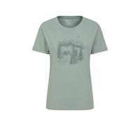 Mountain Warehouse Women's Forest Bear Organic Loose Fit T-Shirt - Khaki Green - Khaki Green - 14 UK