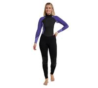 Mountain Warehouse Womens Full Wetsuit - 2.5mm Thickness, UPF 50+, Contour Fit, Adjustable Neck Swimming Wet Suit, Retains Body Heat - One Piece - Spring Summer Dark Purple Women's Size 16-18