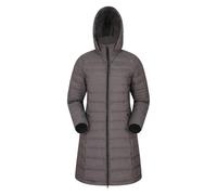Mountain Warehouse Womens Furnace Down Long Length Padded Jacket - Dark Grey - 8 UK - Dark Grey - 75% Polyamide/25% Polyester