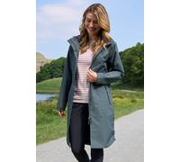 Mountain Warehouse Women's Hannah Waterproof Mac Jacket Ladies Long Hooded Coat