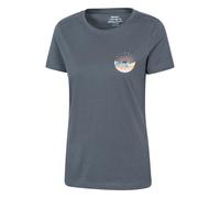 Mountain Warehouse Womens Inverness Chest Print Relaxed Fit T-Shirt - Dark Blue - 18 UK - Dark Blue - 100% Organic Cotton