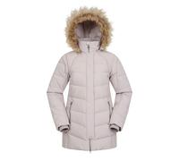 Mountain Warehouse Womens Isla II Long Down Jacket - Beige - 12 UK - Beige - 70% Polyester/24% Duck Down/6% Duck Feather
