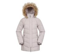 Mountain Warehouse Womens Isla II Long Down Jacket - Beige - 8 UK - Beige - 70% Polyester/24% Duck Down/6% Duck Feather