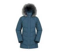 Mountain Warehouse Womens Isla II Long Down Jacket - Blue - 8 UK - Blue - 70% Polyester/24% Duck Down/6% Duck Feather