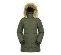 Mountain Warehouse Womens Isla II Long Down Jacket - Dark Khaki - 8 UK - Dark Khaki