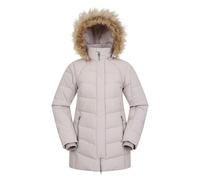 Mountain Warehouse Womens Isla II Long Down Jacket - Light Beige - 18 UK - Light Beige - 70% Polyester/24% Duck Down/6% Duck Feather