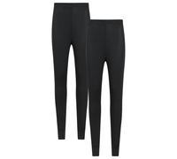 Mountain Warehouse Womens Keep The Heat Isotherm Leggings (Pack of 2) - Black - Black - 6 UK - 37% Acrylic/32% Polyester/25% Viscose/6% Elastane