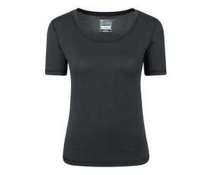 Mountain Warehouse Womens Keep The Heat Isotherm T-Shirt - Black - 8 UK - Black - 37% Acrylic/32% Polyester/25% Viscose/6% Elastane