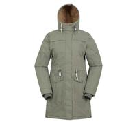 Mountain Warehouse Womens/Ladies Acorn Waterproof Borg Lined Padded Parka - Khaki Green - 12 UK - Khaki Green - 65% Cotton/35% Polyamide